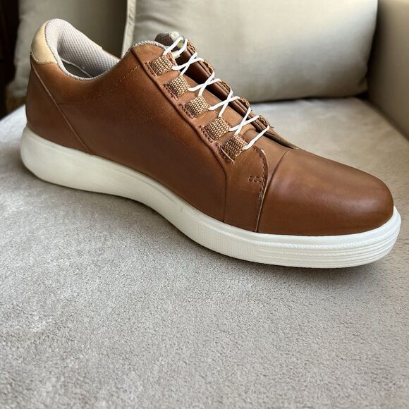 ZeroTie Backswing Blucher FG WR Brown Leather Golf Shoe Men 8.5 Hands Free - Picture 3 of 16